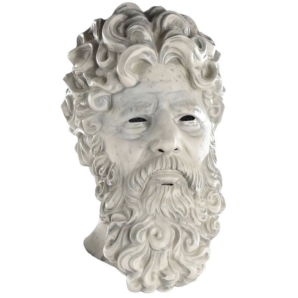 Greek marble Statue sculpture latex mask NEW Halloween costume Greece Zeus